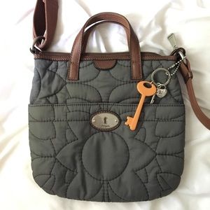 Fossil Key-Per Quilted Nylon Purse